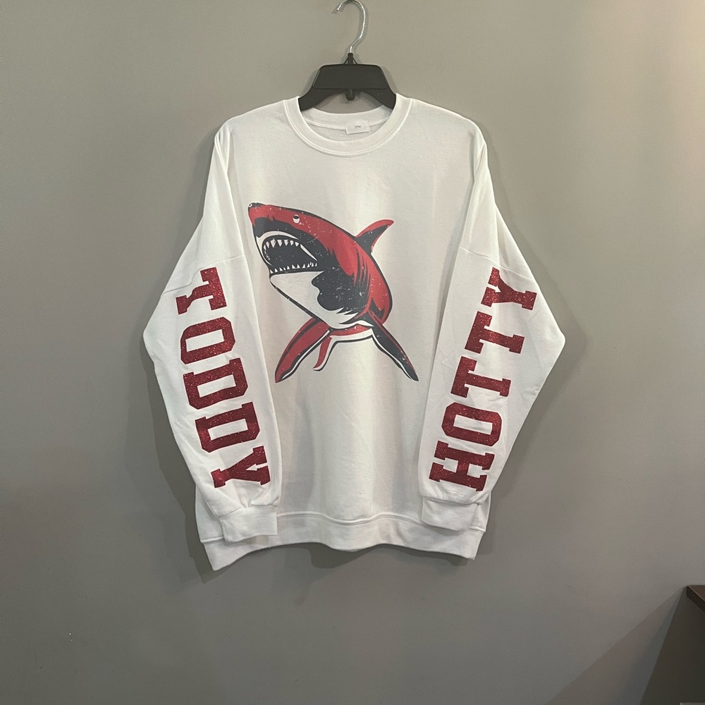 Ole Miss Hotty Toddy Glitter Oversized Sweatshirt One Size
